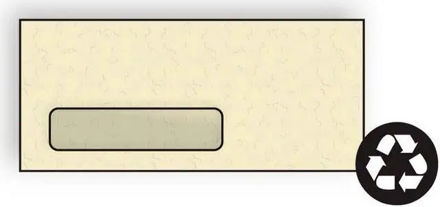 Main image of #10 Digi-Clear Window Envelopes, 4-1/8" x 9-1/2", 24#, Sand, Recycled, Fiber-Added, Laser Compatible (Box of 500)