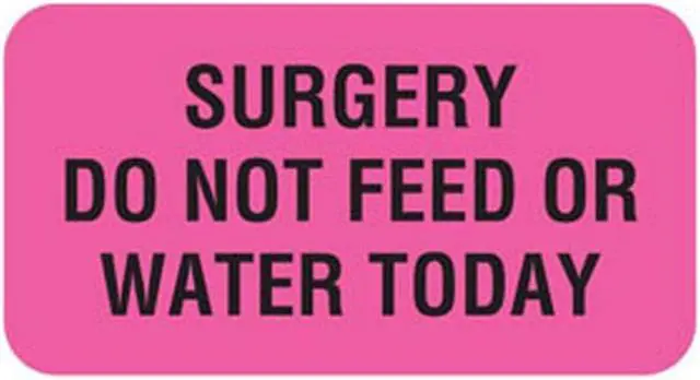 Main image of Surgery Do Not 1-5/8" x 7/8" Fl-Pink Label (Roll of 560)