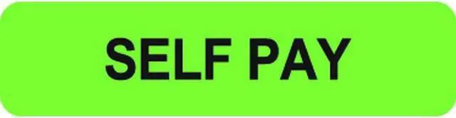 Main image of Insurance Labels, Self Pay - Fl Green, 1-1/4" X 5/16" (Roll of 500)