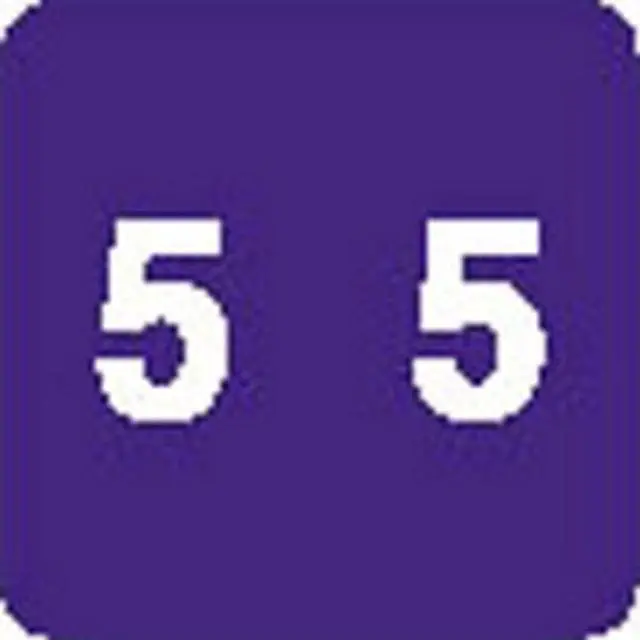 Main image of Sav-Tyme 1700 Compatible Numeric "5" Labels, Laminated Stock, 1-1/2" X 1-1/2" Individual Numbers - Roll of 500