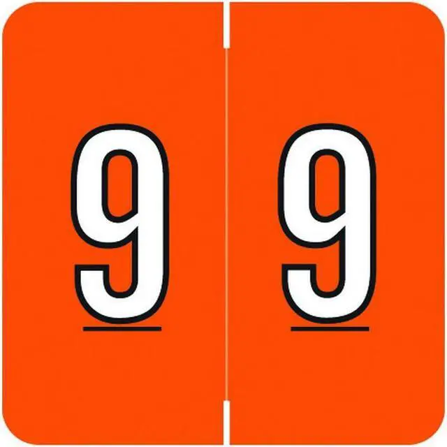 Main image of Barkley FNDBM Compatible  "9" Numeric Labels, Laminated Stock, 1-1/2" x 1-1/2" Individual Numbers - Roll of 500