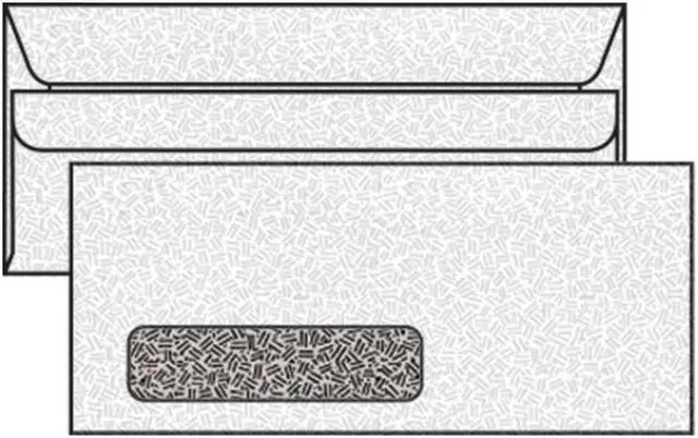 Main image of #10 Side Seam Digi-Clear Window Confetti Tint with Flip Stik, White, Self-Sealing (Latex Adhesive) (Box of 500)