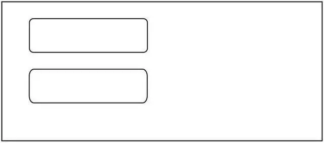 Main image of #10, Double Window Envelope, 4-1/8" x 9-1/2", 24# White Wove, Quick Stick Seal (Box of 500)