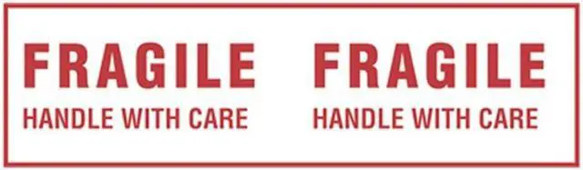 Main image of 3" x 110 Yd 1.9 mil Polypropylene. Hot Melt "FRAGILE Handle With Care" Printed Tape (Case of 6 Rolls)