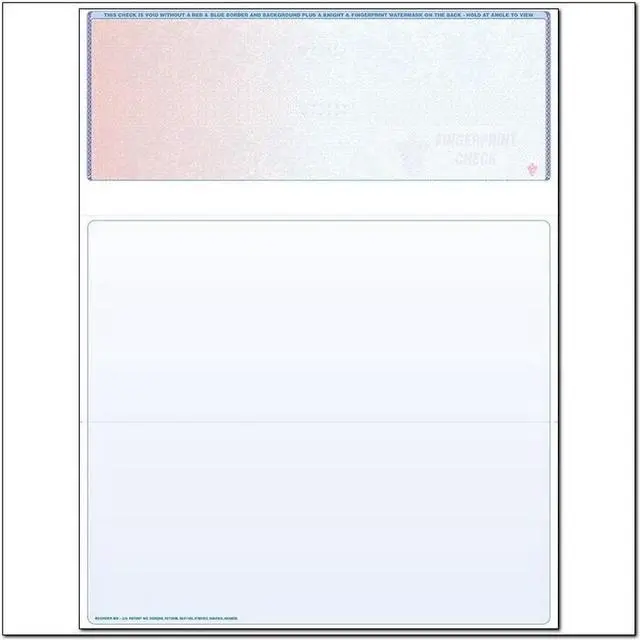 Main image of Red to Blue Rainbow Laser Check, Top Position, Fingerprint II, Tri-Fold (Ream of 500)