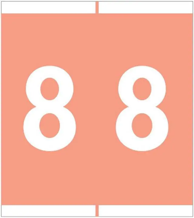 Main image of Barkley NSFM Compatible "8" Numeric Labels, Laminated Stock, 1-11/16" X 1-1/2" Individual Numbers - Roll of 500