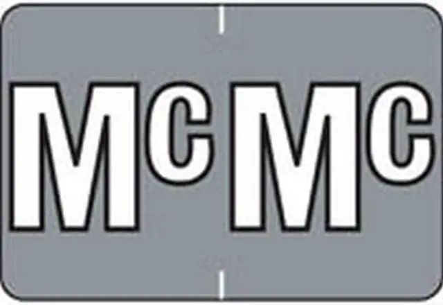 Main image of Colwell Compatible Alpha "Mc" Labels, Polylaminated Stock, 1" X 1-1/2" Individual Letters - Pack of 240