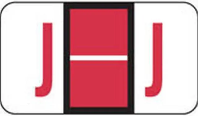 Main image of Jeter Compatible "J" Labels, Polylaminated Stock, 15/16 " X 1-5/8"  Individual Letters - Roll of 500
