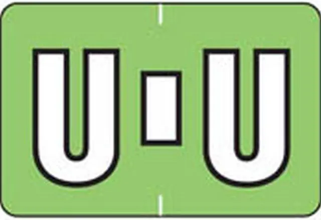 Main image of Colwell Compatible Alpha "U" Labels, Polylaminated Stock, 1" X 1-1/2" Individual Letters - Pack of 225