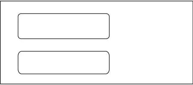 Main image of #10, Double Window Envelope, 4-1/8" x 9-1/2", 24# White Wove, Quick Stick Seal (Box of 500)