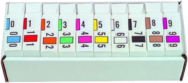 Main image of Jeter 0300 Compatible Numeric "0-9" Labels, Laminated Stock, 1-5/8" x 15/16" Complete Set - 10 Rolls of 500