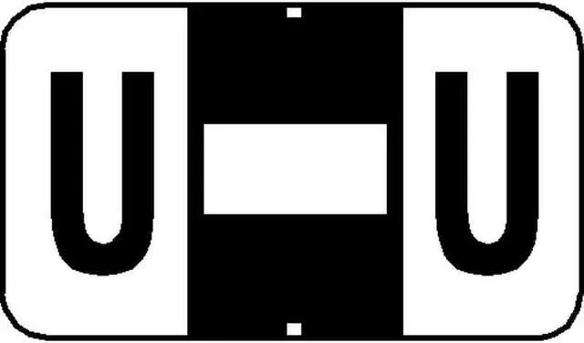 Main image of Jeter 7200 Compatible "U" Labels, Laminated Stock, 15/16" X 1-5/8", Individual Letters - Pack of 225