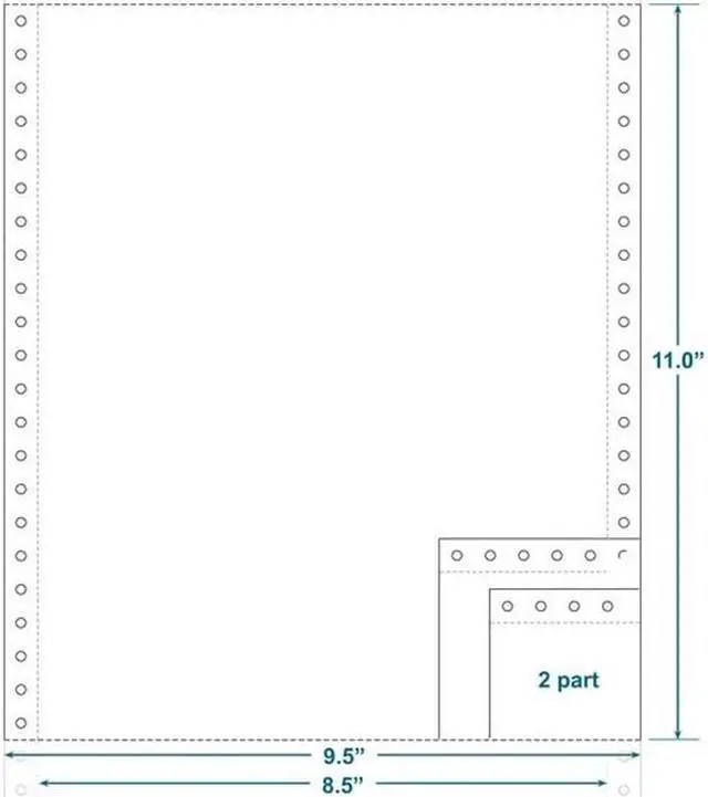 Main image of 2-Ply Carbonless Paper, Blank, Form Size 9-1/2" x 11" (W x H) (Carton of 1800)