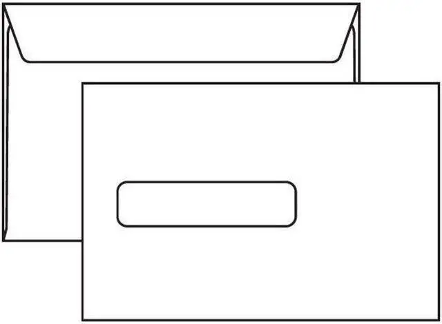 Main image of Digi-Clear Window Booklet Envelopes, 6" x 9", 24#, White (92% Brightness), Side Seams, Laser Compatible (Box of 500)