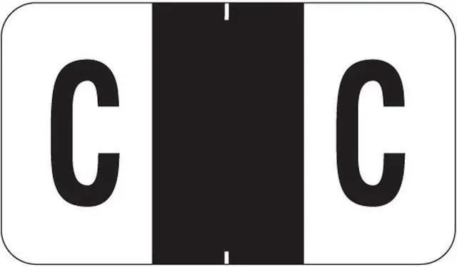 Main image of Jeter 2500 Compatible "C" Labels, Laminated Stock, 15/16" X 1-5/8" Individual Letters - Roll of 500