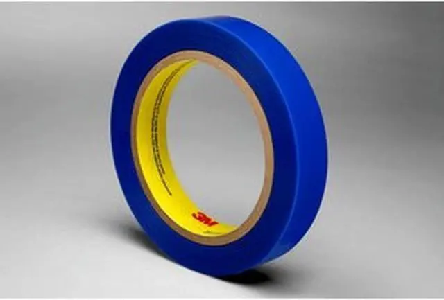 Main image of 1/2" x 72 Yd Blue Polyester Film with Silicone Adhesive (Case of 72 Rolls)