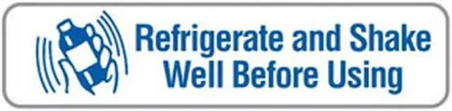 Main image of Refrigerate & Shake 1-5/8" x 3/8" White/Blue Label (Roll of 500)