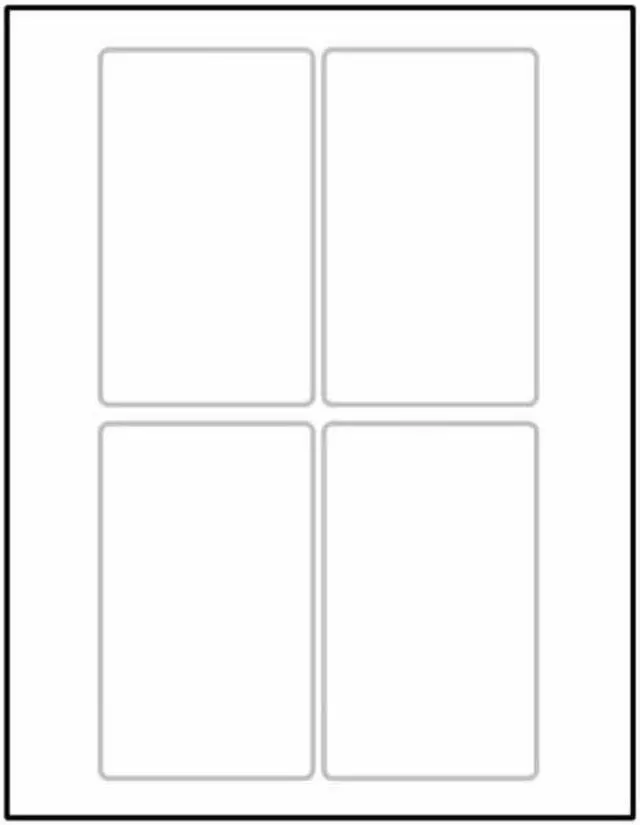 Main image of Laser Label Sheet, 3" x 5" Laser Finish, Flat Sheet and Pre-Die Cut Labels (Box of 100)