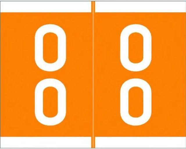 Main image of Barkley SFDM Compatible "00" Double Digit Labels, Laminated Stock, 1-3/16" X 1-1/2" Individual Numbers - Roll of 500