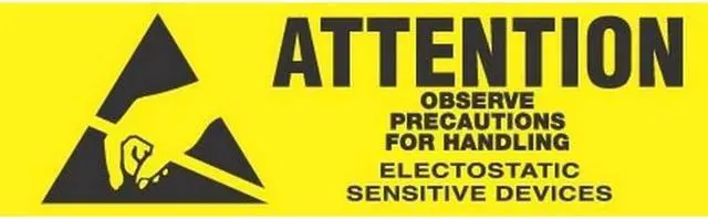 Main image of 5/8" x 2" Attention Observe Precautions Labels (500 per Roll)