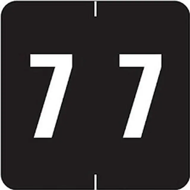 Main image of Sav-Tyme MDRL Compatible "7" Numeric Labels, Laminated Stock, 1-1/2" X 1-1/2" Individual Numbers - Roll of 500