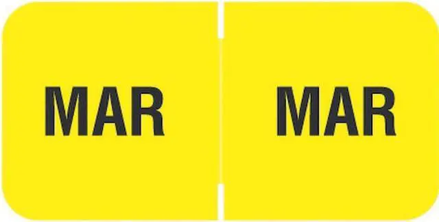 Barkley FMBLM Compatible "Mar" Month Labels, Laminated Stock,1-1/2" x 3/4", Individual Months - Roll of 250