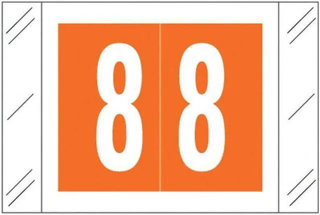 Main image of Barkley FNSTM Compatible  "8" Numeric Labels, 60# Laminated Stock, 1-1/2" x 1"" Individual Numbers - Roll of 500