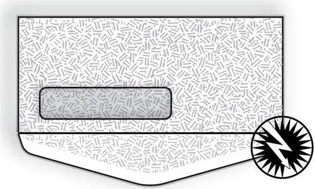 Main image of #10 Postage Meter Digi-Clear Window Confetti Tint, 4-1/8" x 9-1/2", White, Diagonal Seams, Laser Compatible (Box of 500)
