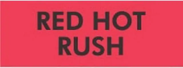 Main image of 2" x 3" Red Hot Rush Labels (500 per Roll)