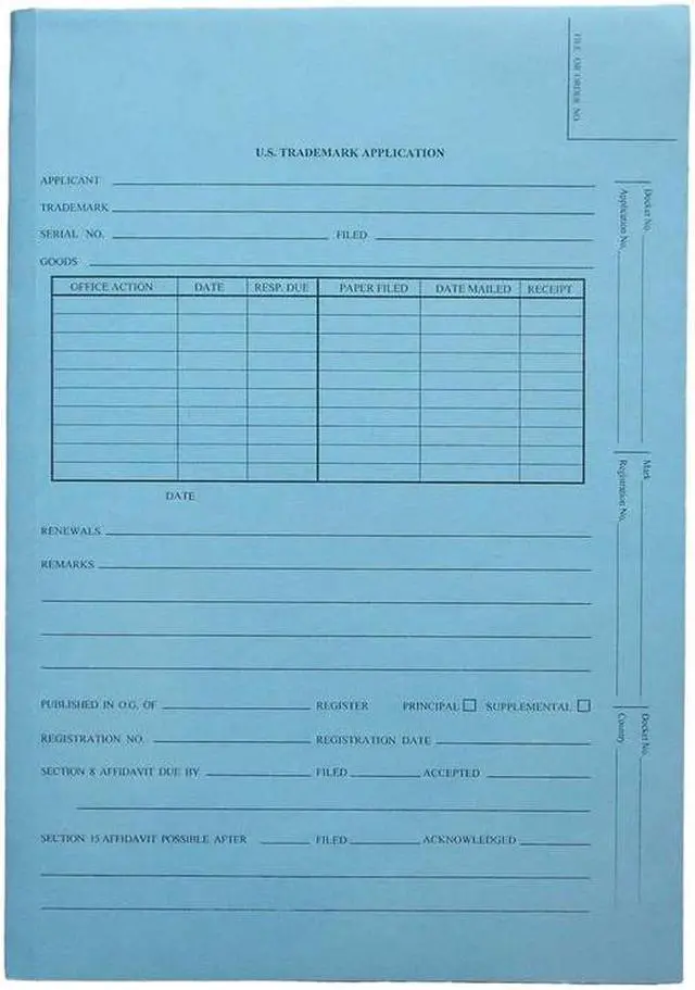 Main image of Blue Top Tab Patent Tri-Fold folders, Legal Size - Box of 25