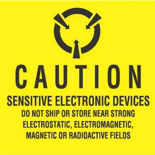 Main image of 4" x 4" Caution Sensitive Electronic Devices Labels (500 per Roll)