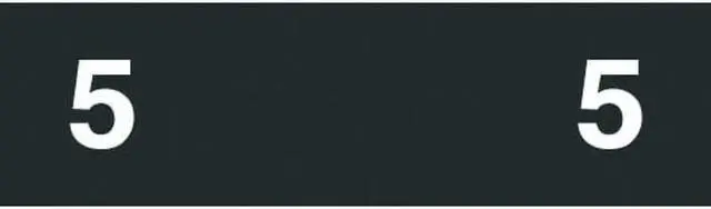 Main image of Ames Compatible "5" Numeric Labels, Laminated Stock, 1/2" x 1-3/4" Individual Numbers - Roll of 1000