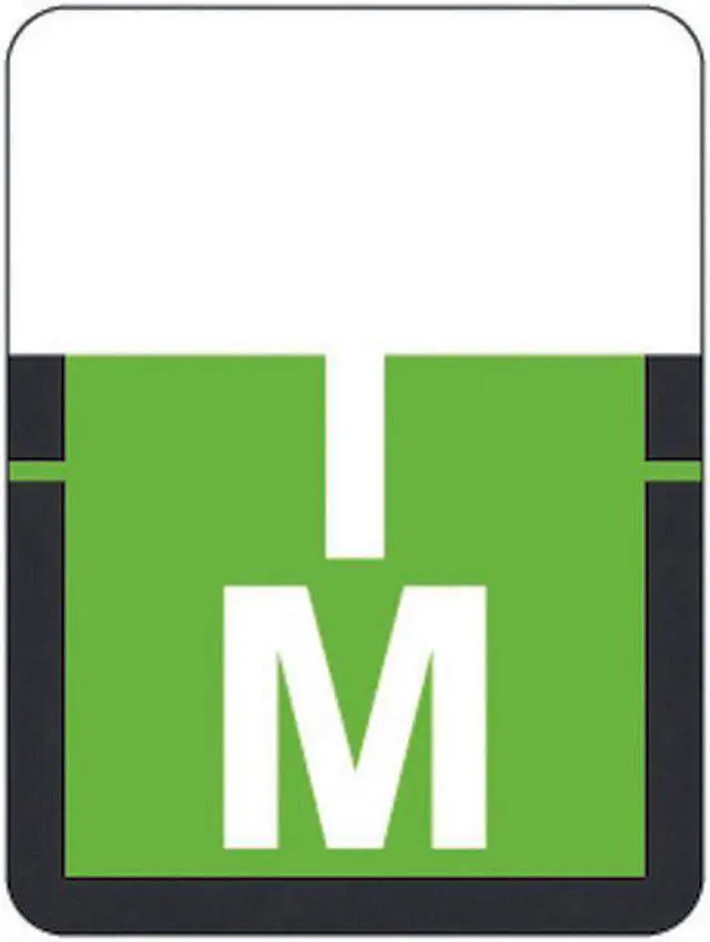 Main image of Tab A1307 Top Tab Compatible Labels "M", Vinyl Stock, 1" X 3/4" Individual Letters - Rolls of 500