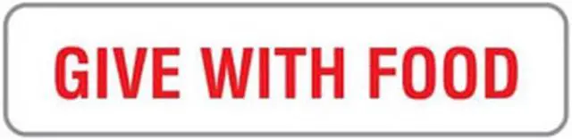 Main image of Give With Food 1-5/8" x 3/8" White/Red Label (Roll of 500)