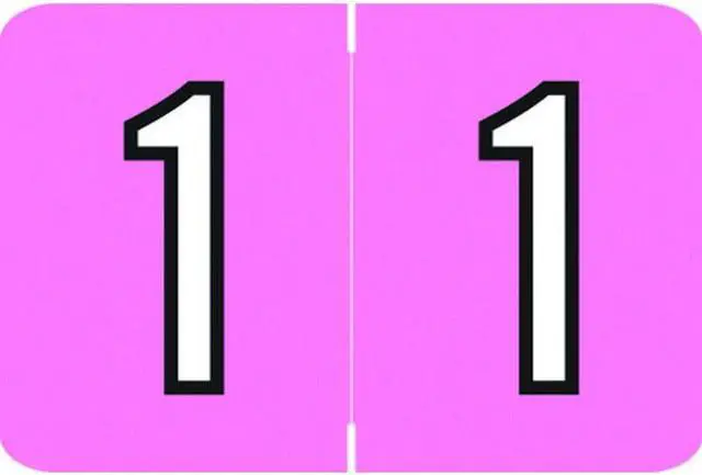 Main image of Barkley NCPM Compatible Numeric "1" Labels, Laminated Stock, 1" X 1-1/2" Individual Numbers - Roll of 500