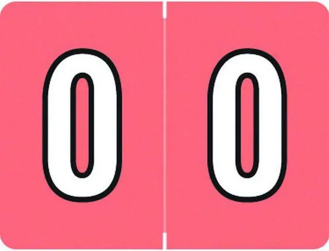 Main image of DataFile/Tab L8700 Compatible "0" Numeric Labels, Laminated Stock, 1-1/4" x 15/16" Individual Numbers - Roll of 500
