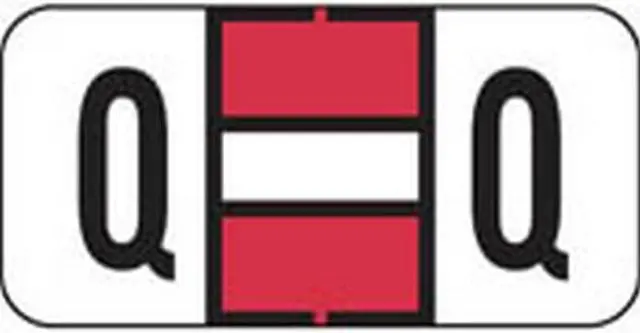Main image of Jeter Compatible "Q" Labels, Polylaminated Stock, 3/4 " X 1-1/2" Individual Letters - Roll of 500