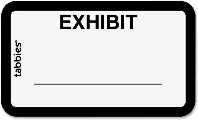 Alt view image 4 of 6 - Tabbies Tabbies Color-coded Exhibit Labels 1.62" Width x 1" Length - 252 / Pack - White