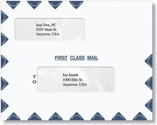 Main image of Landscape Envelope for Ultra Tax Only, Moisture Seal, Double Window, 9-1/2" x 12", Pack of 50