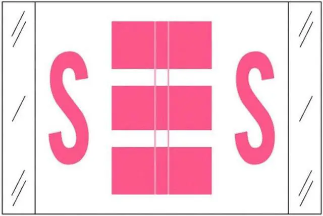 Main image of Tabbies Compatible "S" Labels, Polylaminated 100# Stock, 1 " X 1-1/2" Individual Letters - Roll of 500