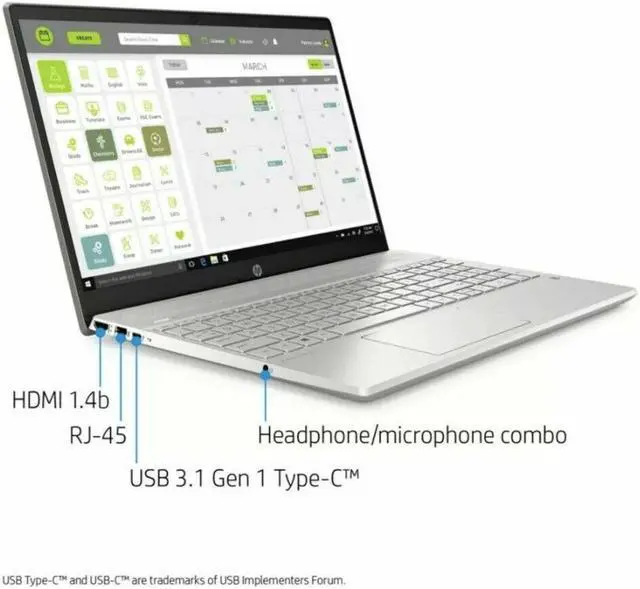 Alt view image 3 of 5 - HP Pavilion 15-cs3025od 15.6" Laptop, Intel Core i5, 8GB, 256GB SSD, Backlit Keyboard, Windows 10
