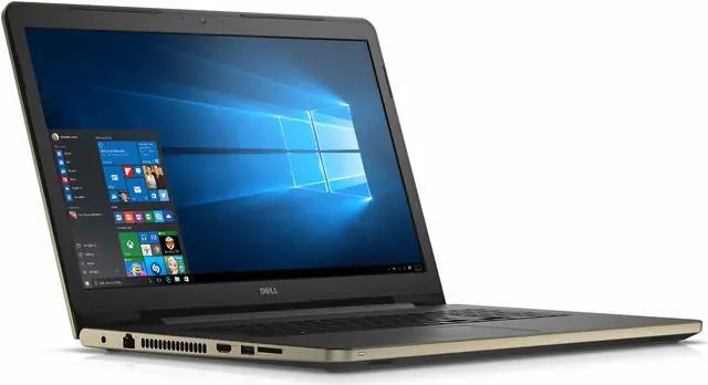 Alt view image 3 of 6 - Dell Inspiron 17 5000 5755 17.3" 16:9 Notebook 1600 x 900 AMD A-Series A8-7410 Quad-core 4 Core 2.20 GHz - 12GB DDR3L SDRAM - 1TB HDD - DVDRW - Windows 10 - Backlit keyboard - Gold - I5755-2571GLD