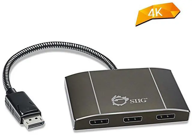 Alt view image 3 of 10 - SIIG CE-DP0D12-S1 DisplayPort 3 Port Splitter