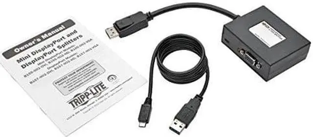 Alt view image 5 of 17 - Tripp Lite Mfg Co. 2Port Dp To Vga Splitter (B157-002-VGA)