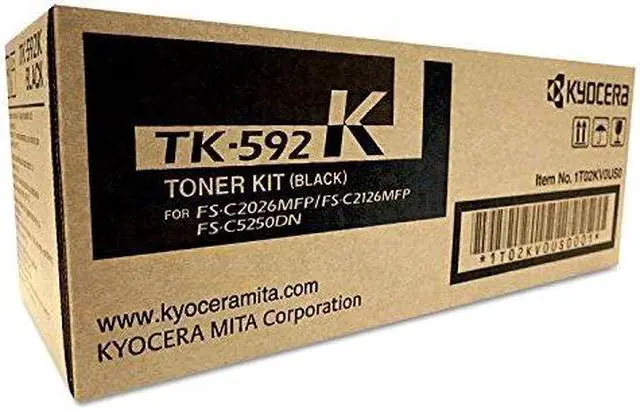 Alt view image 4 of 16 - Kyocera Copystar TK592K Laser Toner Cartridge Black