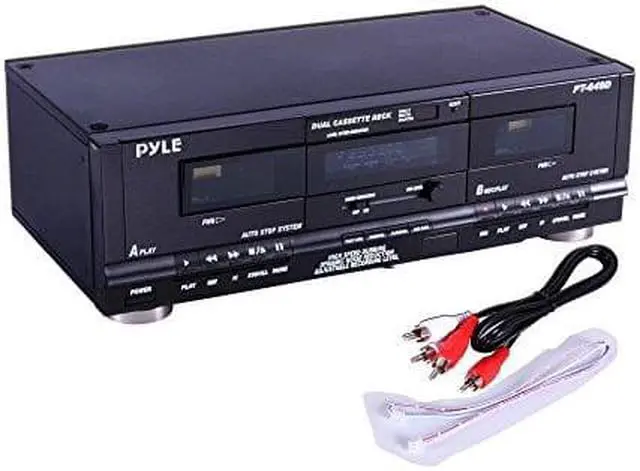 Alt view image 6 of 10 - Pyle Home PT649D Dual Cassette Deck