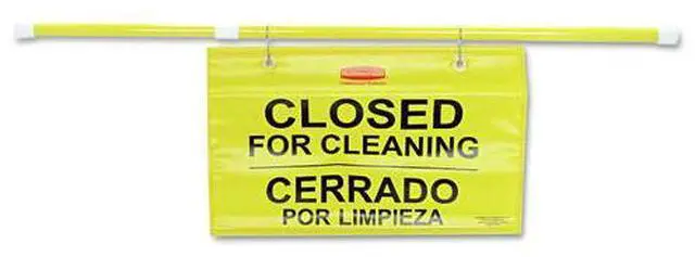 Alt view image 5 of 5 - Site Safety Hanging Sign, 50" X 1" X 13", Multi-Lingual, Yellow