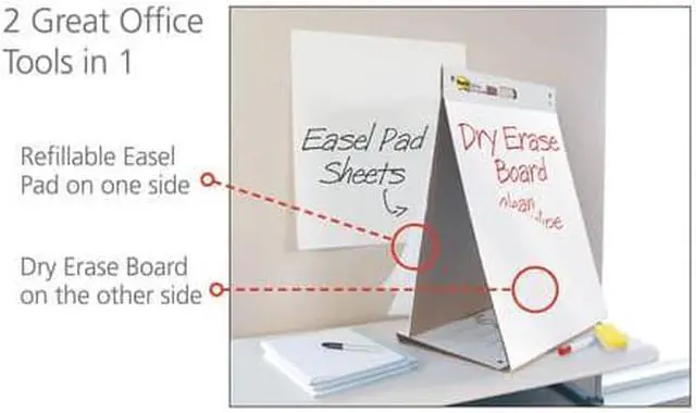 Alt view image 5 of 20 - Post-it Dry Erase Tabletop Easel Unruled Pad 20 x 23 White 20 Sheets