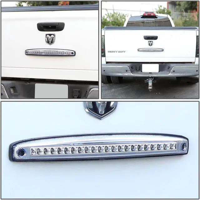 Alt view image 7 of 7 - DNA Motoring TGL-DRAM03-LED-CH-L For 2003 to 2006 Dodge Ram Truck 2500 / 3500 Sequential Chasing LED Tail Gate Third 3rd Brake Light Lamp Bar Clear 04 05