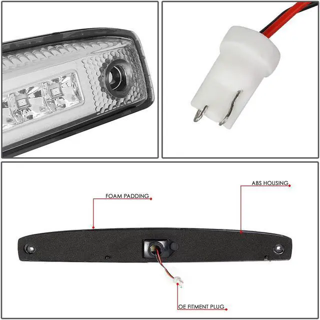 Alt view image 4 of 7 - DNA Motoring TGL-DRAM03-LED-CH-L For 2003 to 2006 Dodge Ram Truck 2500 / 3500 Sequential Chasing LED Tail Gate Third 3rd Brake Light Lamp Bar Clear 04 05